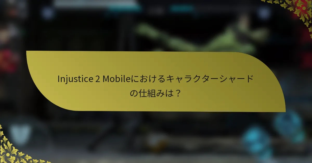 Injustice 2 Mobileにおけるキャラクターシャードの仕組みは？