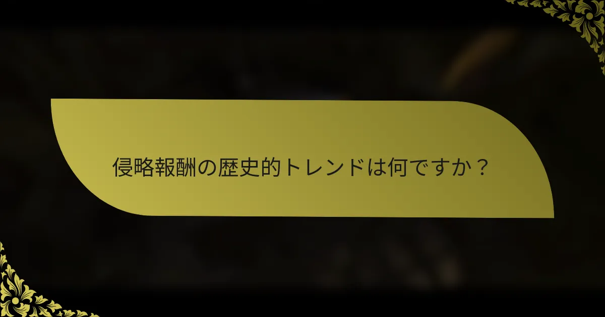 侵略報酬の歴史的トレンドは何ですか？